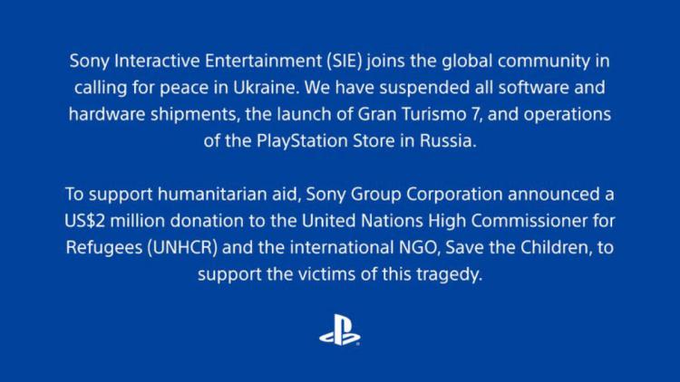 Sony suspenderer leveranser og drift av PlayStation Store i Russland