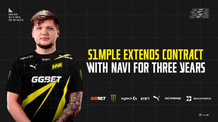 s1 mple forlenget kontrakten med teamet Natus Vincere i minst tre år til