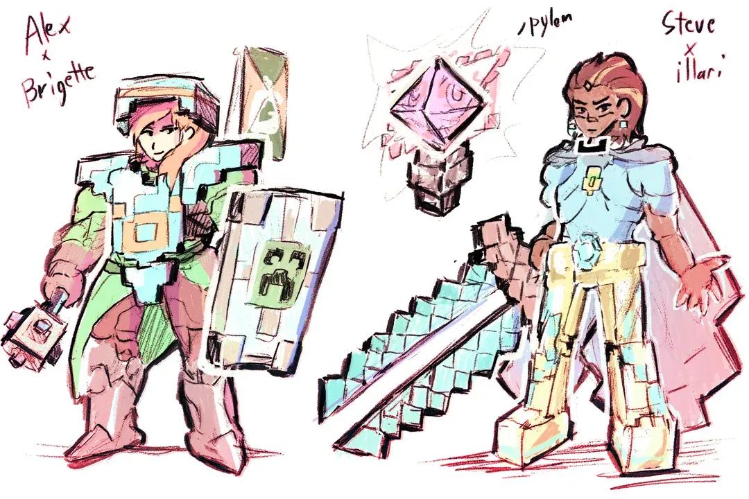 Overwatch 2 Fan designer fantastiske Minecraft Skin Concepts