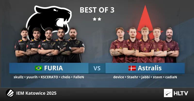 Astralis triumferer over FURIA Esports i en spennende semifinale i IEM Katowice 2025