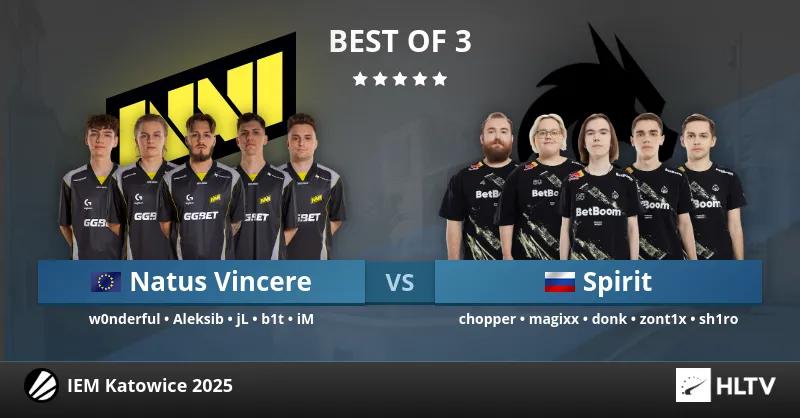 Vanvittig seier for NAVI over Team Spirit i Upper Bracket-semifinalen, noe som sikret dem en plass i neste fase av IEM Katowice 2025