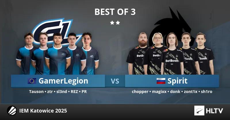 Team Spirit sikrer sluttspillplass med seier over GamerLegion i den nedre finalen i IEM Katowice 2025