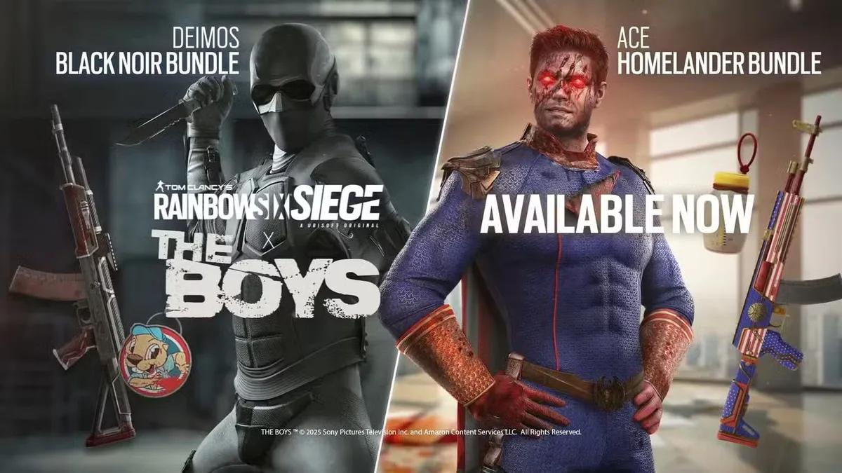 Rainbow Six Siege introduserer The Boys Crossover Skins for Homelander og Black Noir