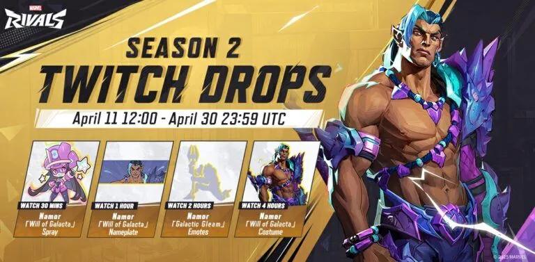 Marvel Rivals lanserer sesong 2 med eksklusive Twitch Drops for spillere