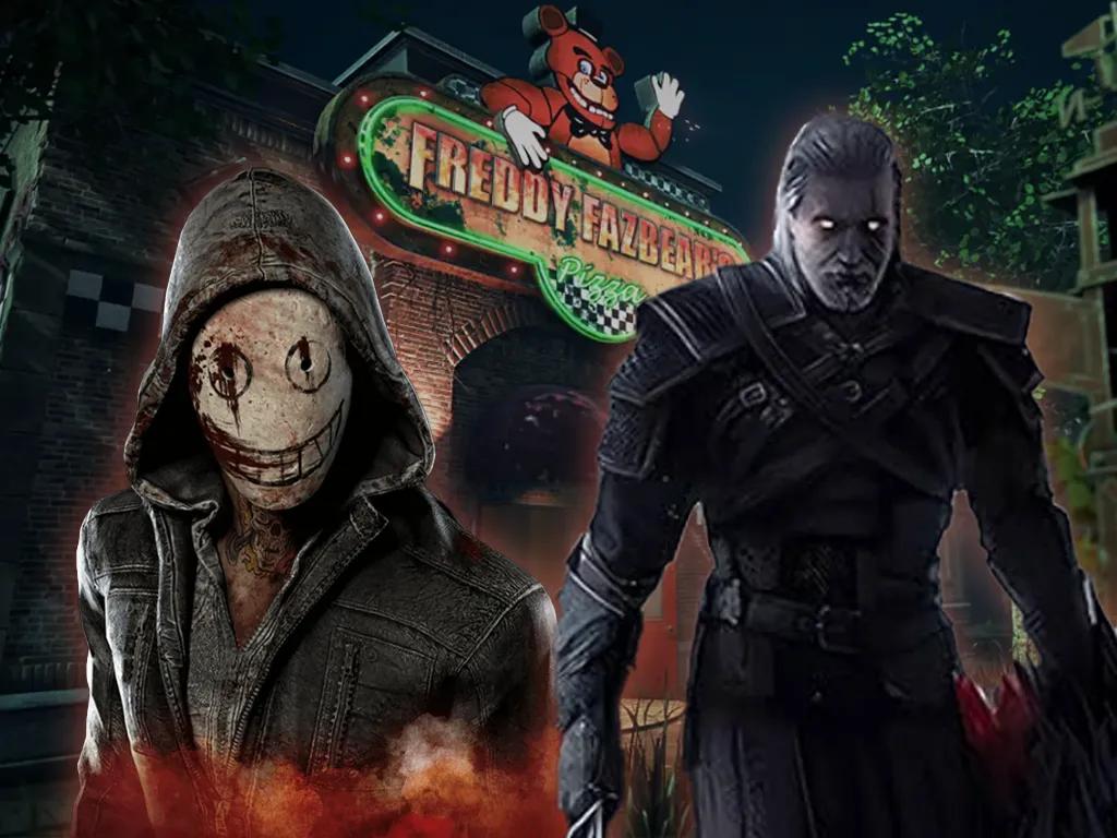 Dead by Daylight x Witcher x FNAF: Geralt, Springtrap og Pizza Deathtraps
