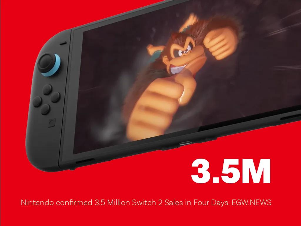 Switch 2 knuser globale rekorder med 3,5 millioner solgte eksemplarer på fire dager
