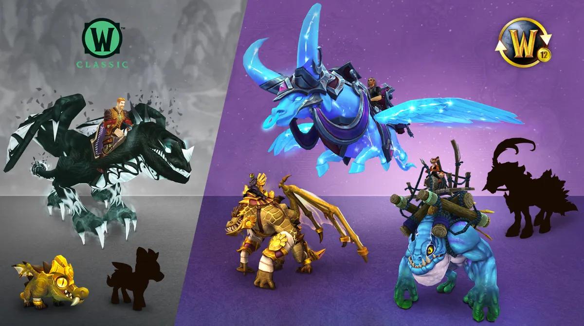 World of Warcraft avslører 2026 12-måneders abonnementsbelønninger med nye Astral Aurochs og Sha-Scarred Drake Mounts