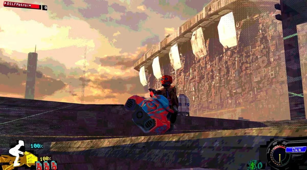 Fra The Desolation of Rain World kommer et høylytt og raskt cyberpunk-racerspill