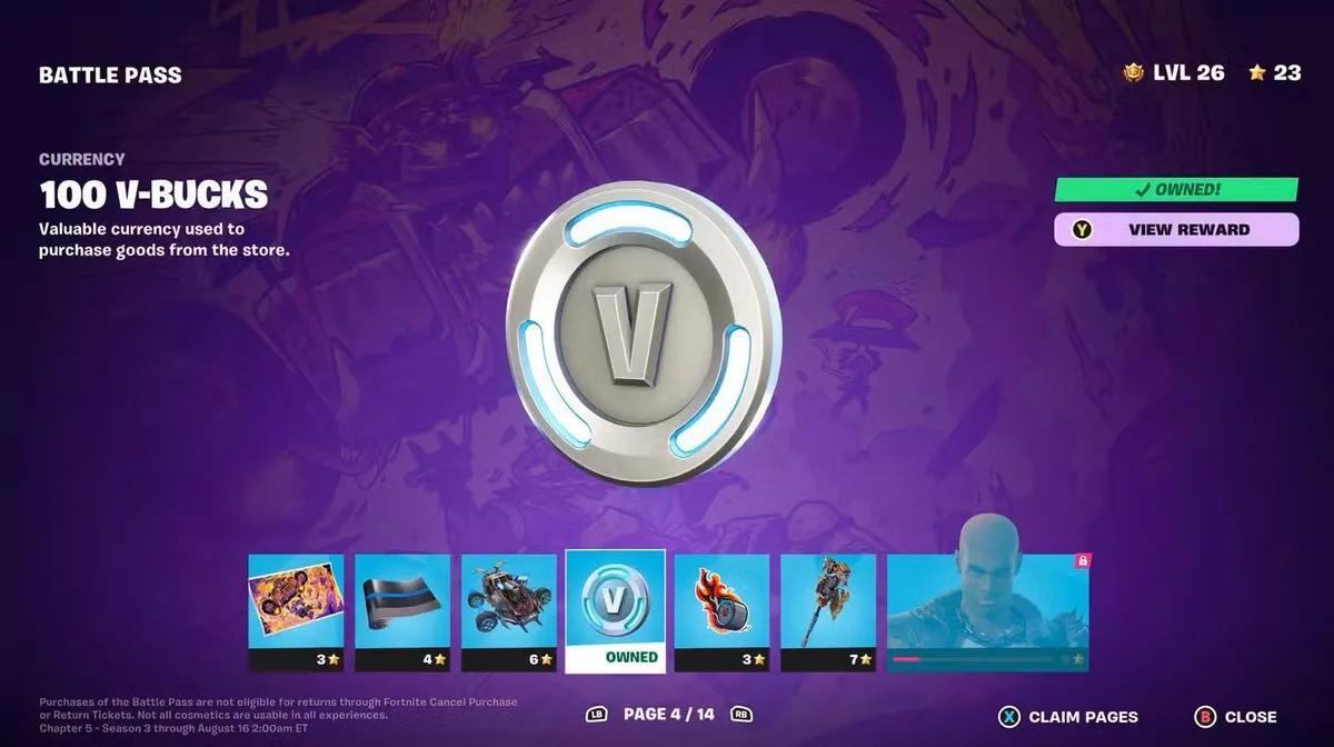 Fortnite kunngjør endringer i V-Bucks-priser og Battle Pass-belønninger