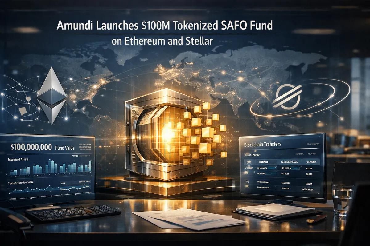 Amundi lanserer tokenisert SAFO-fond verdt 100 millioner dollar på Ethereum og Stellar