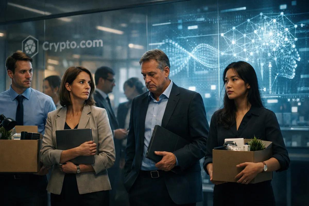 Crypto.com permitterer 12 % av sine ansatte midt i en større AI-integrasjon.