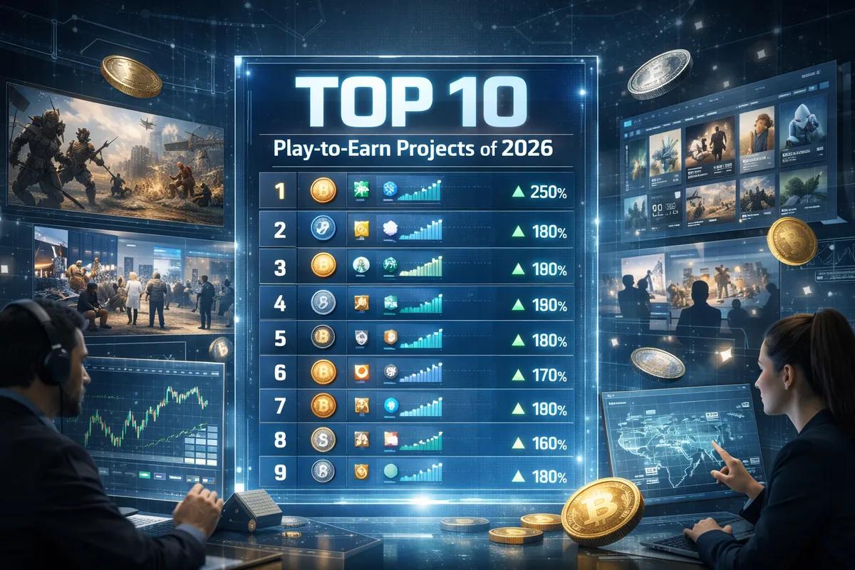 Topp 10 Play-to-Earn-prosjekter i 2026