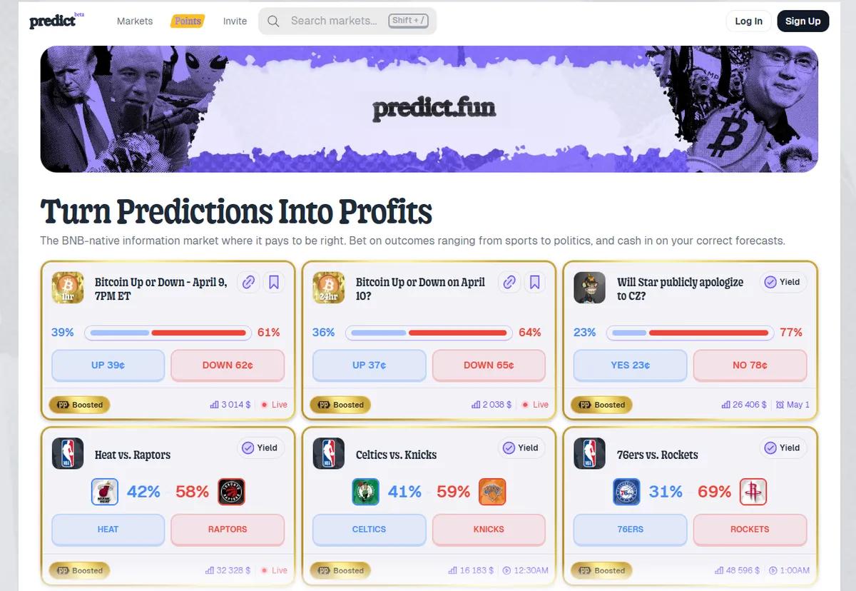 Binance Wallet integrerer Predict.fun Prediction Markets på BNB Chain