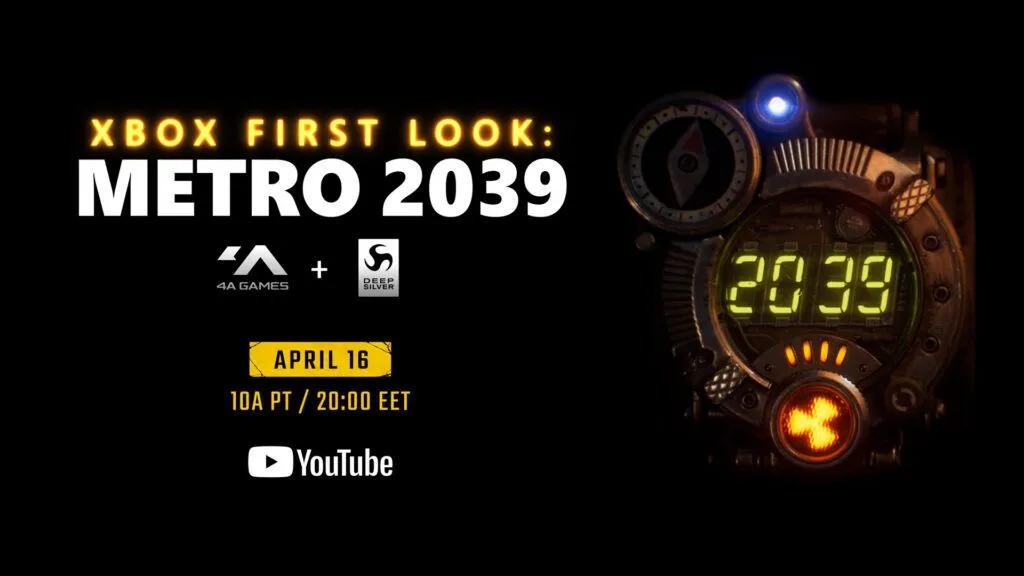 4A Games kunngjorde Metro 2039, offisiell avsløring bekreftet 16. april