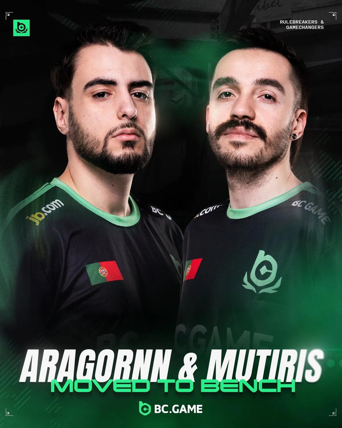 BC.game setter to spillere på benken - endringer i spillerstallen som involverer s1mple