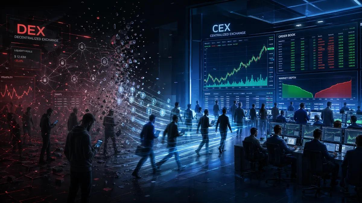 Tradere bytter massivt fra DEX til CEX