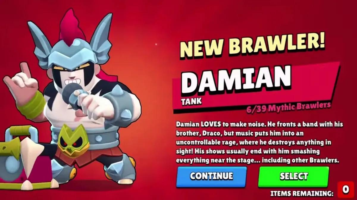 Brawl Stars Damian-arrangement – forklaring av dropprosenter, gratis opplåsing og belønninger