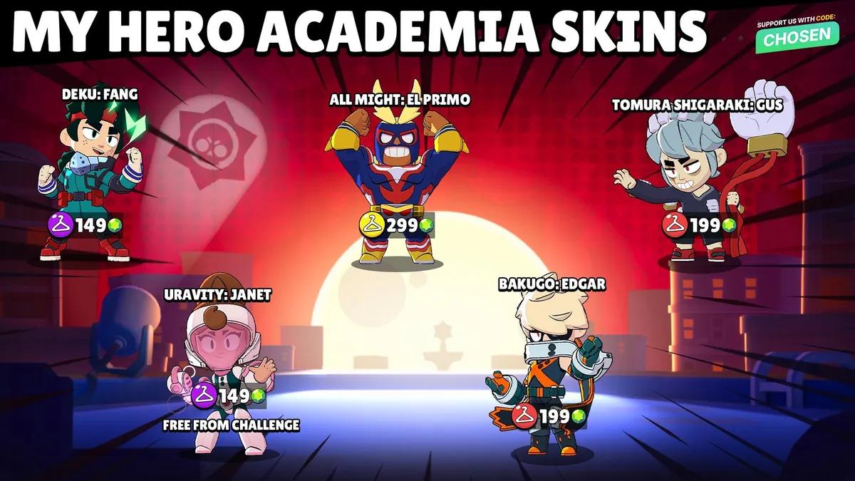 Brawl Stars x My Hero Academia – Alle skins avslørt for Starr Patrol-sesongen