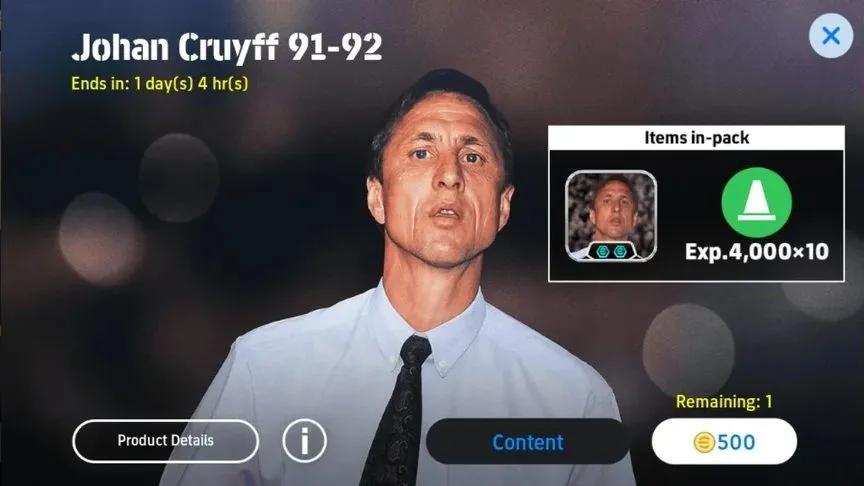 eFootball legger til Johan Cruyff – ny LinkUp-pakke for spillestil og manager