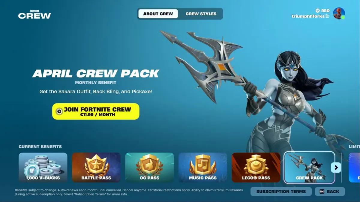 Fortnite Crew mai 2026 – Damon-skinnet avslørt og endringer i V-Bucks kommer