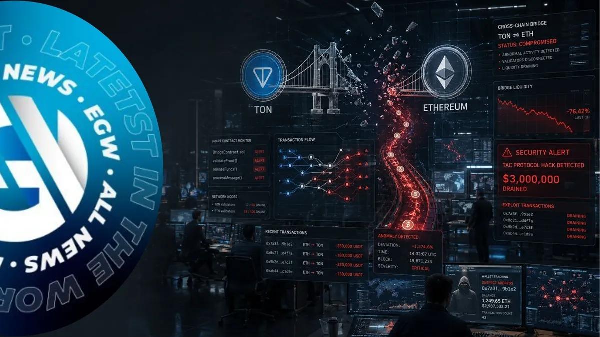 Hackere tapper over $ 3 millioner fra TAC-protokollens tverrkjedebro mellom TON og ETH