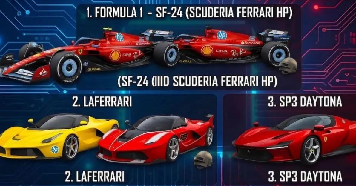 PUBG Mobile erter kommende Ferrari-samarbeid