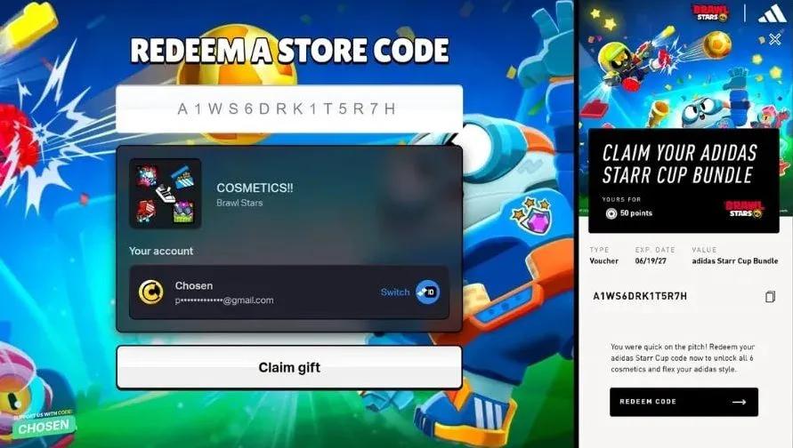 Brawl Stars gir bort gratis adidas-kosmetikk under FIFA World Cup 2026