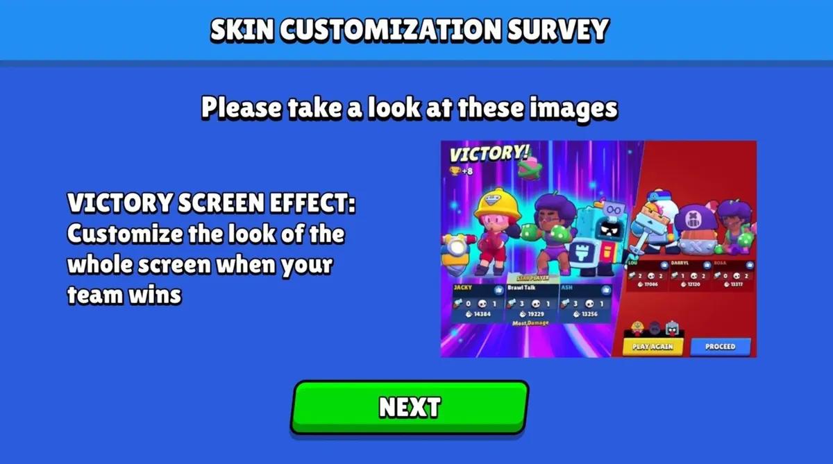 En undersøkelse om Brawl Stars tyder på nye funksjoner for kosmetisk tilpasning