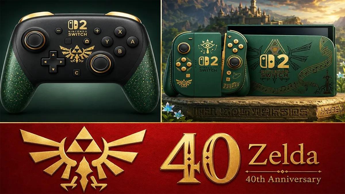 Nintendo planlegger å lansere en spesiell Switch 2 og Pro Controller i forbindelse med 40-årsjubileet for «The Legend of Zelda»
