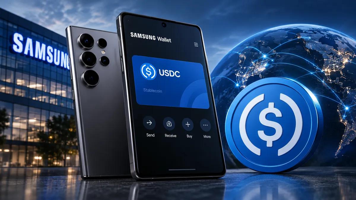 Samsung installerer USDC på 82 millioner Galaxy-telefoner