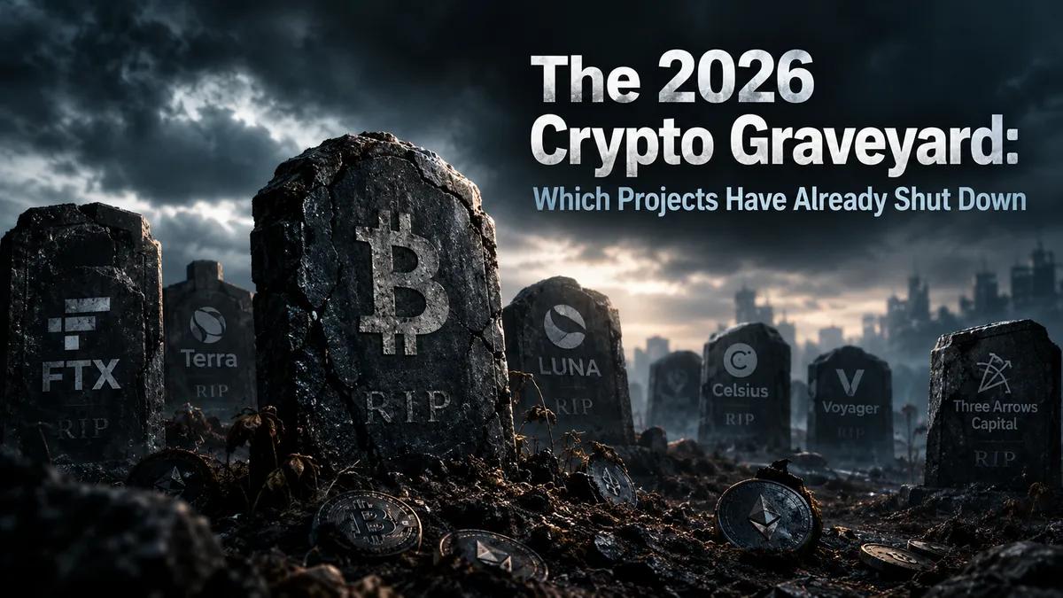 Kryptokirkegården i 2026: Hvilke prosjekter har allerede stengt ned
