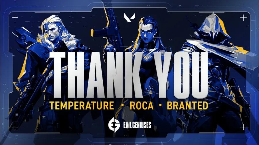 Temperature og BRANTED venstre Evil Geniuses