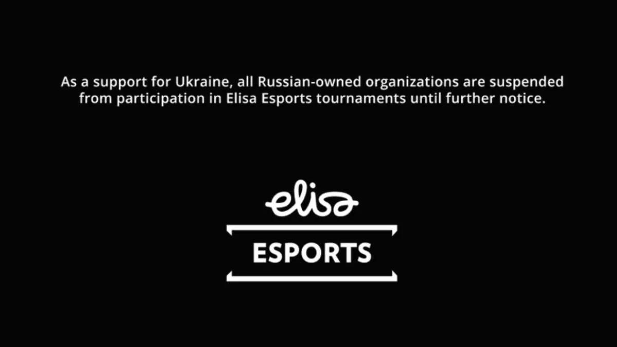 Turneringsoperatøren Elisa Esports avviste alle russiske lag fra deltakelse