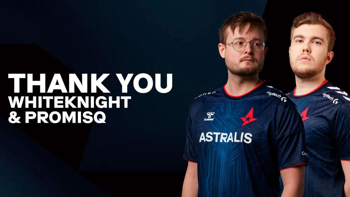 WhiteKnight og promisq forlot listen over Astralis til League of Legends