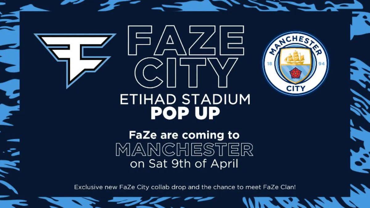 FaZe Clan og Manchester City kunngjør begivenhet for Etihad Stadium