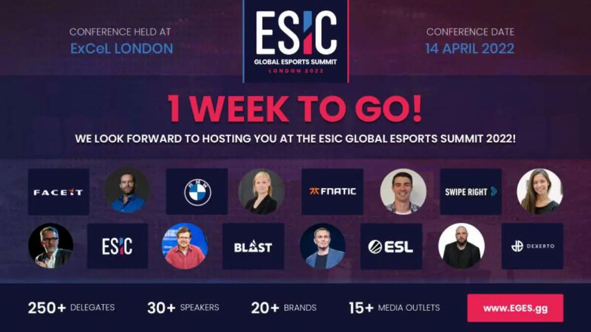 ESIC vil være vertskap for et esport-toppmøte i London