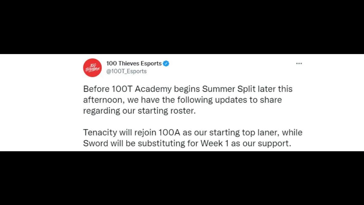 100 Thieves Academy er endret