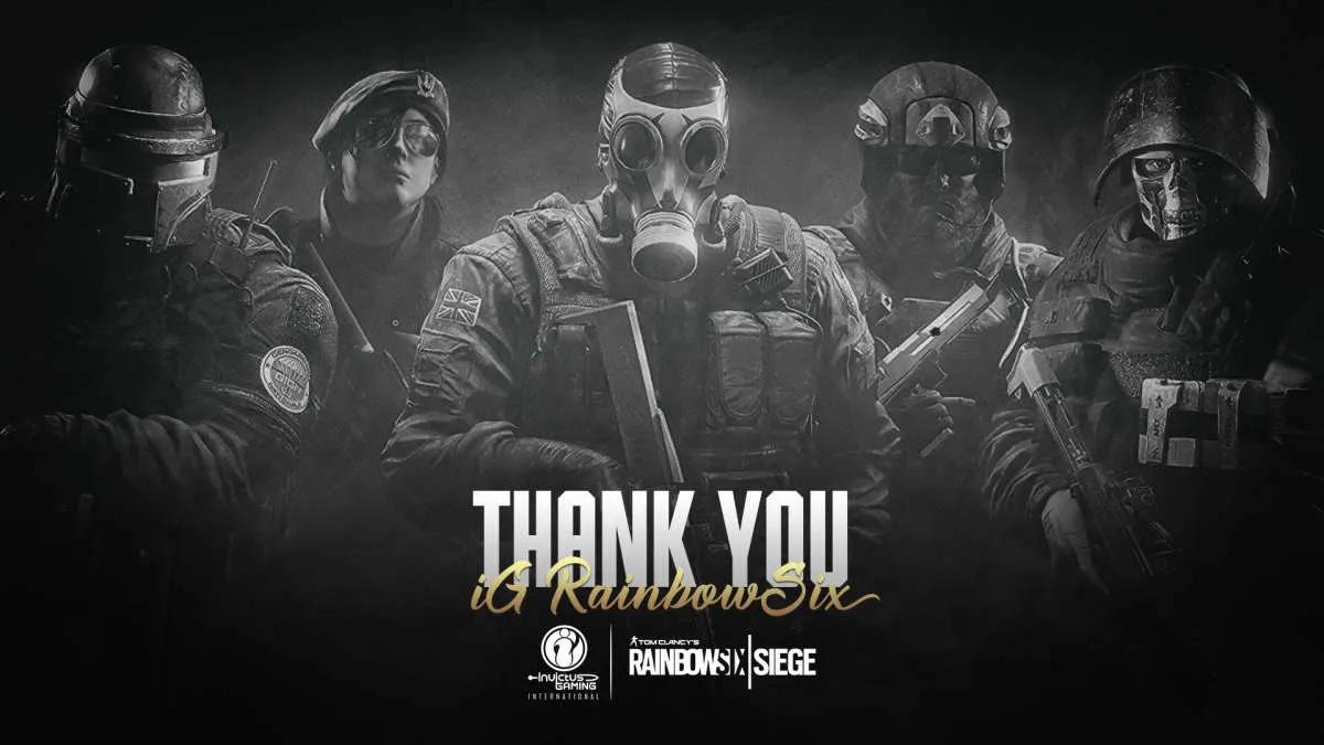 Invictus Gaming International løser opp komposisjonen på Rainbow Six