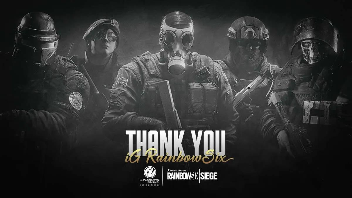 Invictus Gaming International løser opp komposisjonen på Rainbow Six