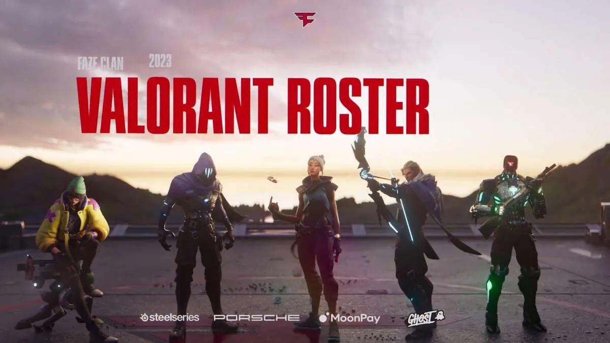 FaZe Clan annonserte vaktlisten for deltakelse i VALORANT Challengers 2023