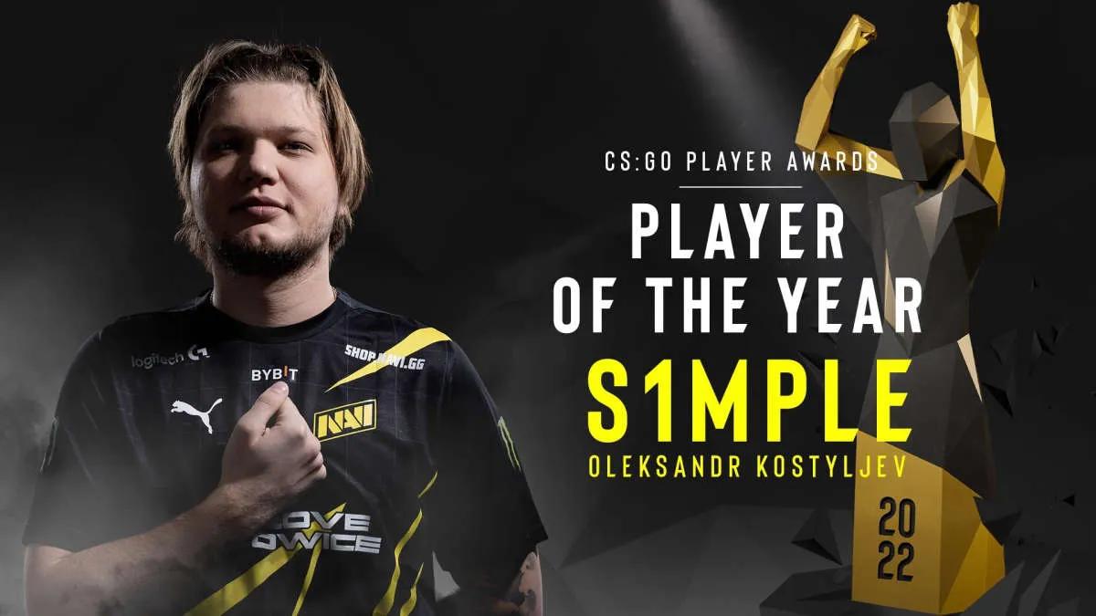 s1 mple er ESL årets spiller 2022