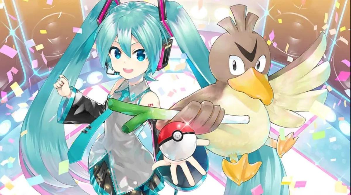 A collaboration in music and art between Pokemon and Hatsune Miku has begun