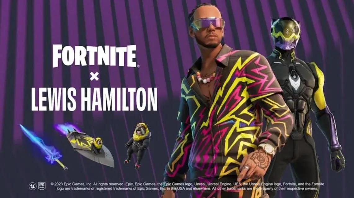 In Fortnite, you can now encounter Lewis Hamilton, the seven-time Formula 1 champion