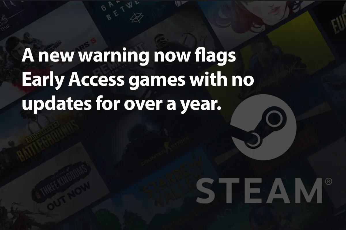 Valve introduserer åpenhetsadvarsel for forsømte spill med tidlig tilgang på Steam