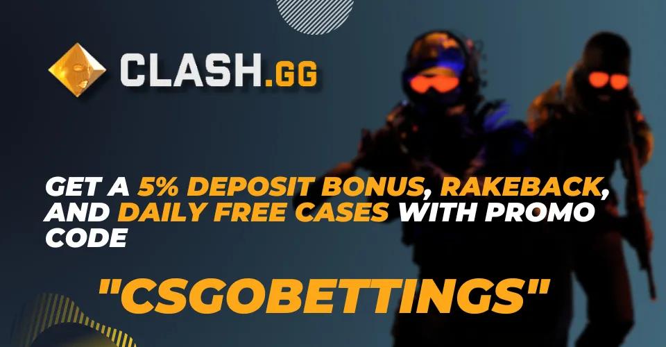 Clash.GG Kampanjekode "CSGOBETTINGS", gratis saker og tilknyttede bonustilbud: verdt det?