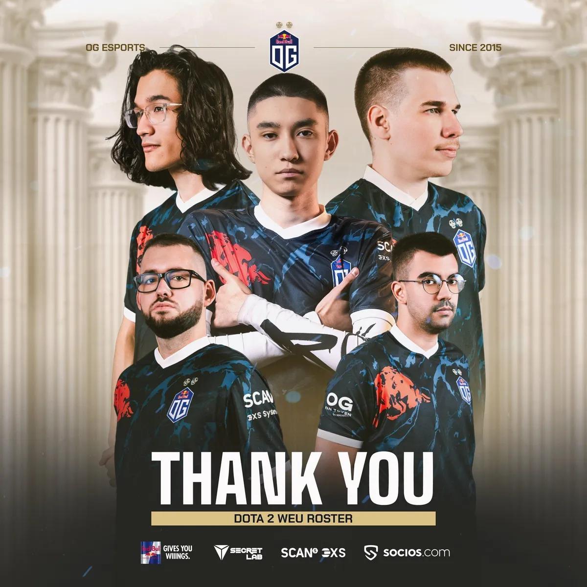 OG oppløser Dota2-laget