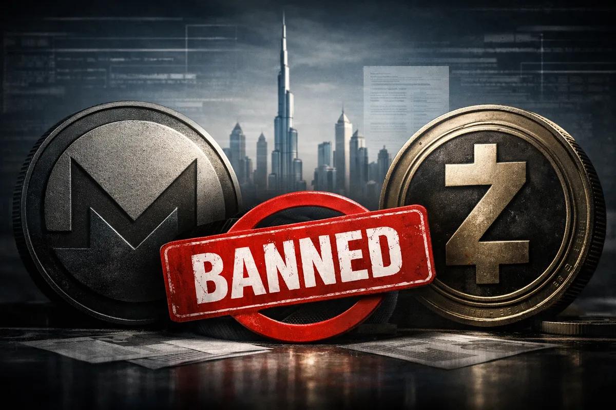 Dubai forbyr personverntokens: Et nytt slag mot Monero og Zcash i kryptoreguleringen
