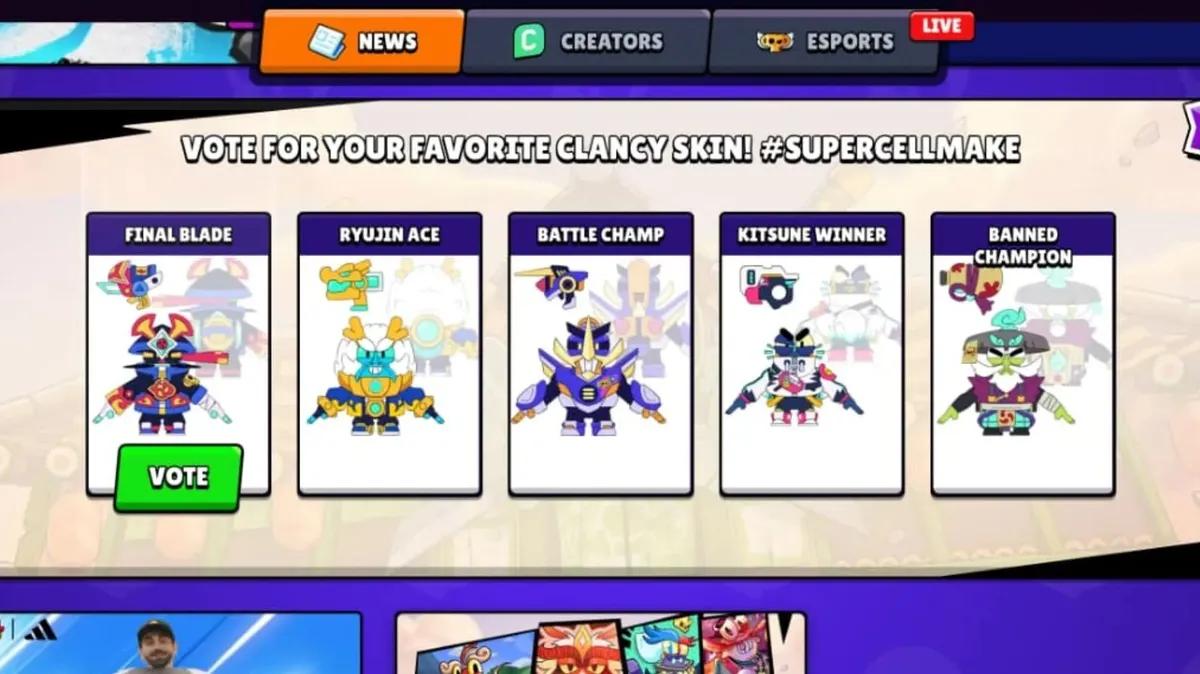 Supercell åpner avstemningen i «Make Clancy»-skinnkonkurransen i Brawl Stars