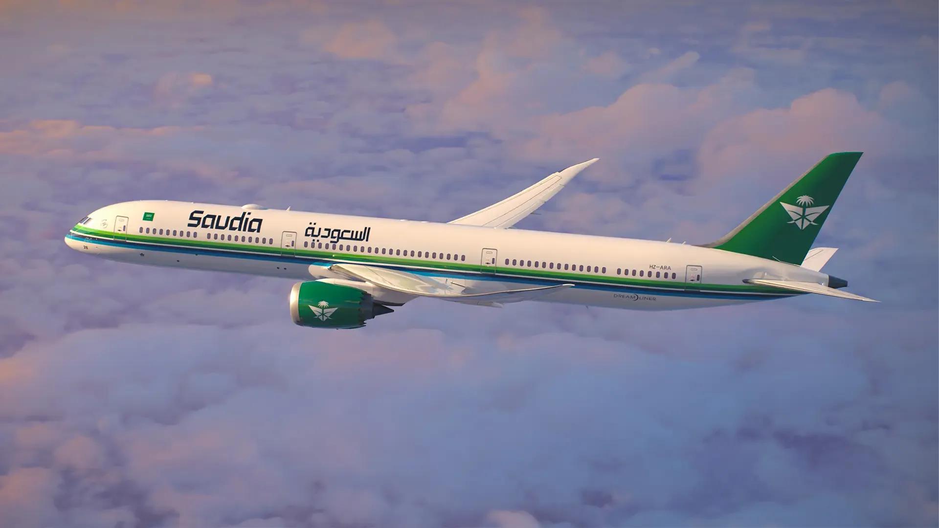 Saudia Airlines avduker fly med Esports World Cup-logo