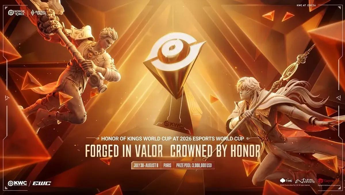 Honor of Kings Mid-Season Championship på EWC 2026 har 20 lag og en premiepott på 3 millioner dollar